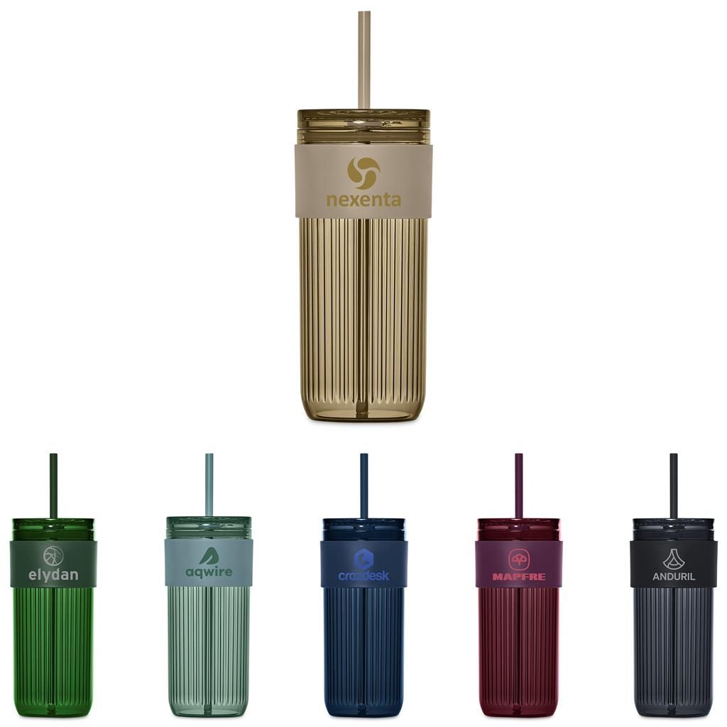 Serendipio Mayfair Plastic Tumbler &amp; Straw – 650ml