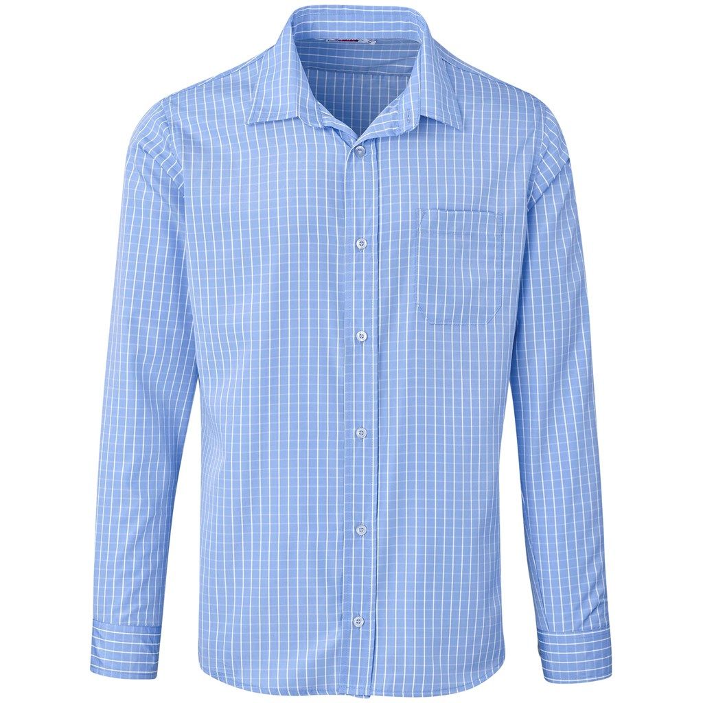 Men Long Sleeve Aston Shirt - Light Blue