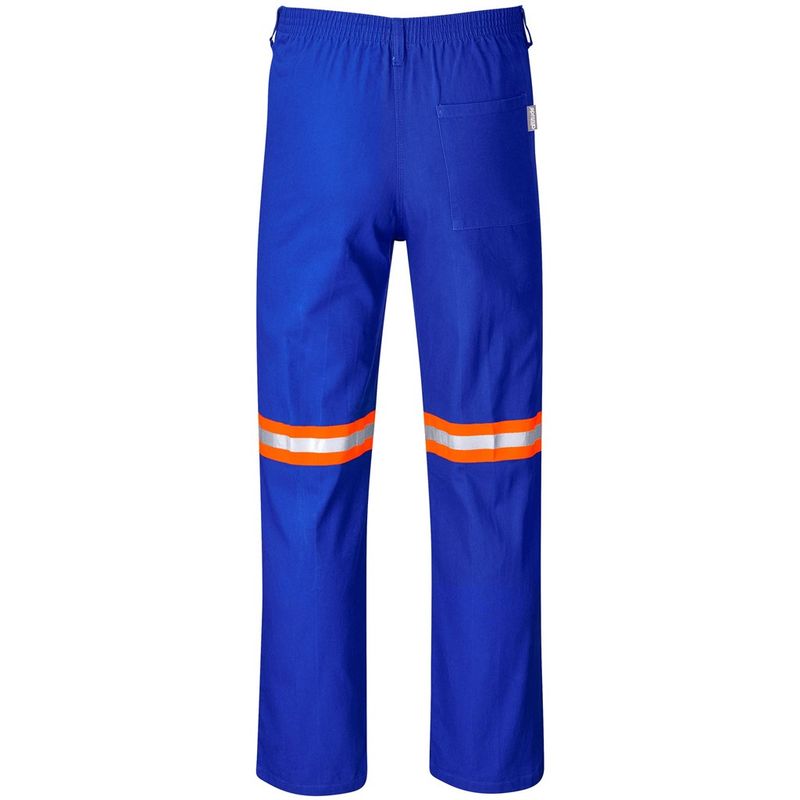 Artisan Premium 100% Cotton Pants - Reflective Legs - Orange Tape - Royal Blue