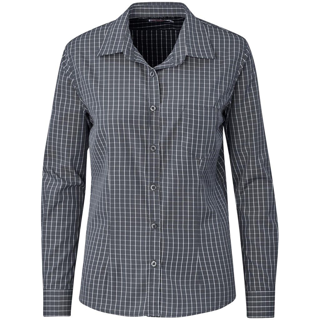 Ladies Long Sleeve Aston Shirt - Grey