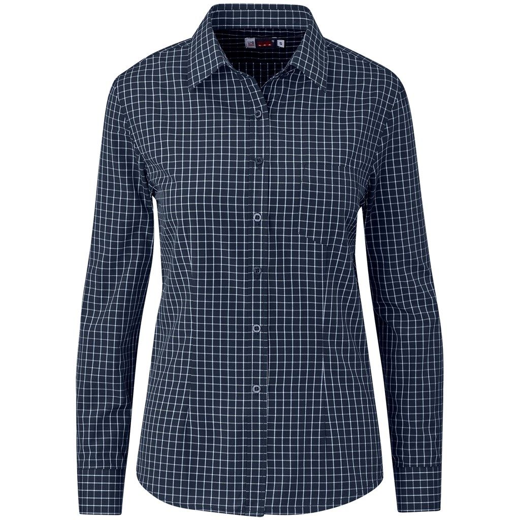 Ladies Long Sleeve Aston Shirt - Navy