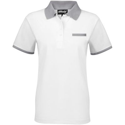 Ladies Caliber Golf Shirt - White