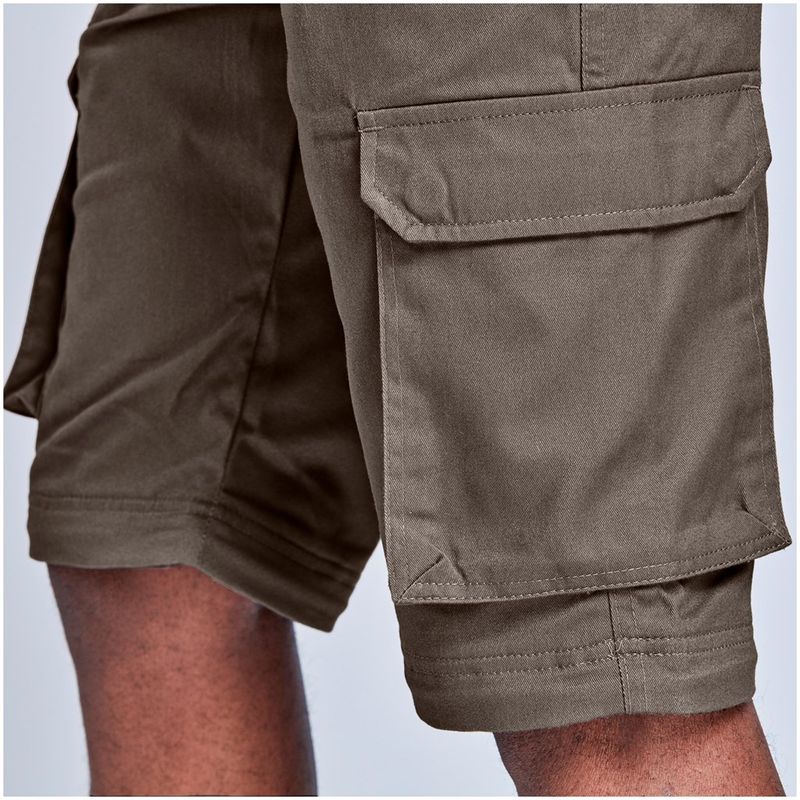 Mens Cargo Zip Off Pants - Khaki