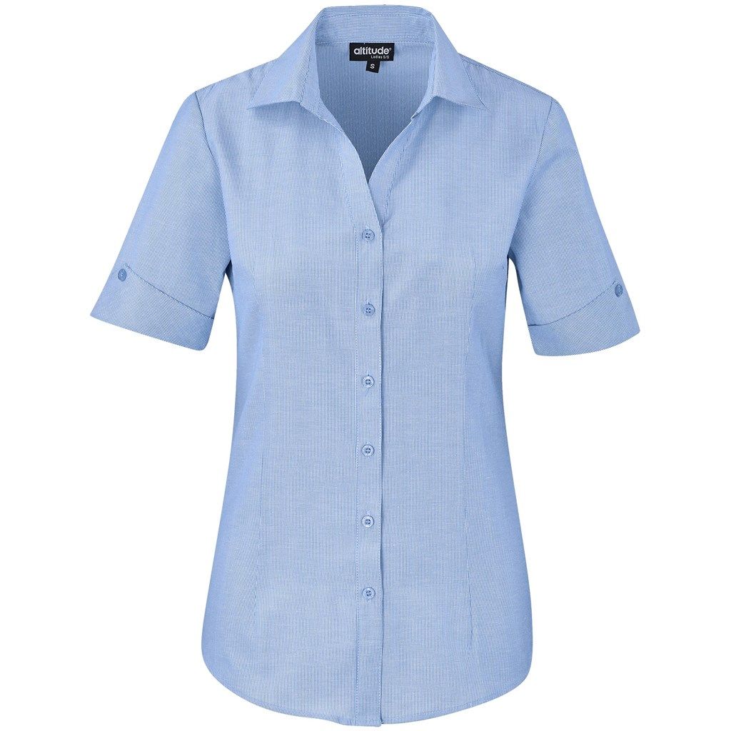 Ladies Short Sleeve Northampton Shirt - Sky Blue