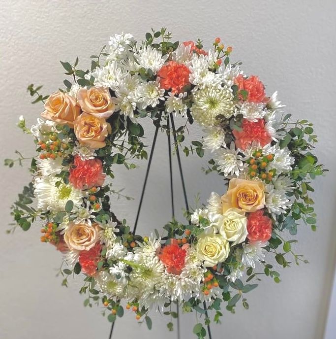 Passionate Peach Wreath