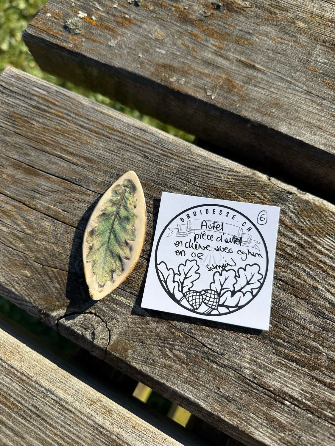 Pièce d’autel samain feuille de chêne no 6