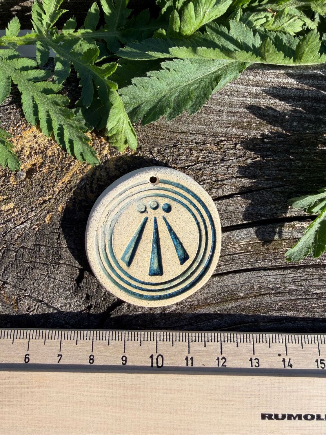 Talisman pendentif Awen réalisé à Alban hefin no56