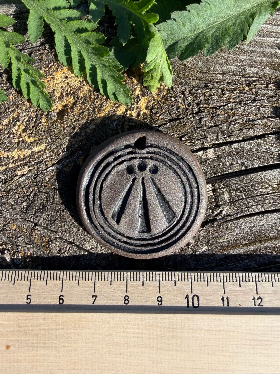 Talisman pendentif Awen réalisé à Alban hefin no63