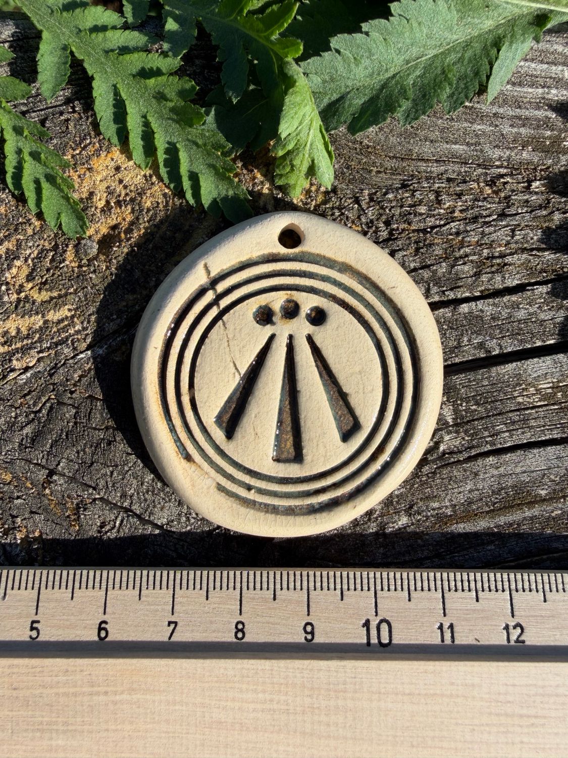 Talisman pendentif Awen réalisé à Alban hefin no65