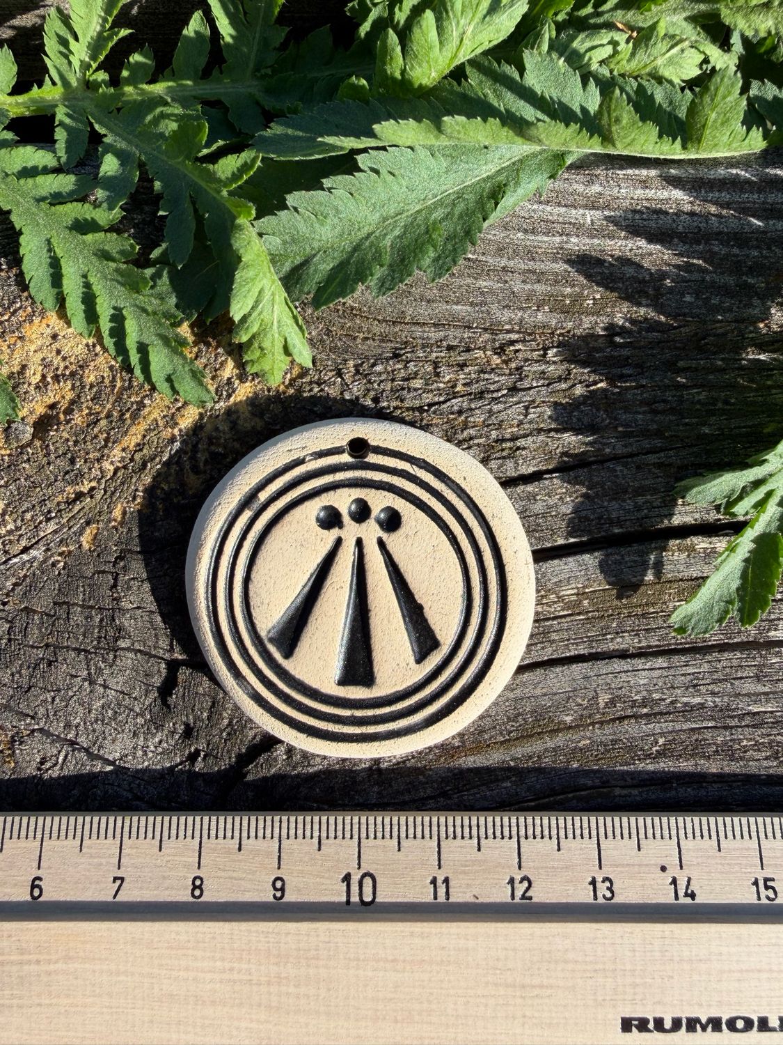 Talisman pendentif Awen réalisé à Alban hefin no55