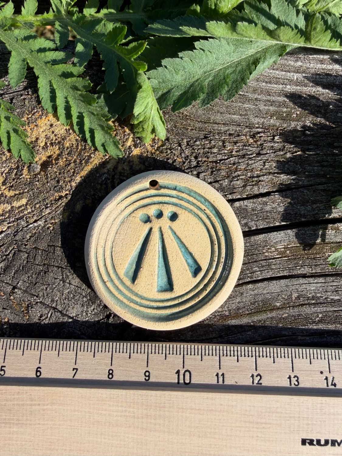 Talisman pendentif Awen réalisé à Alban hefin no57