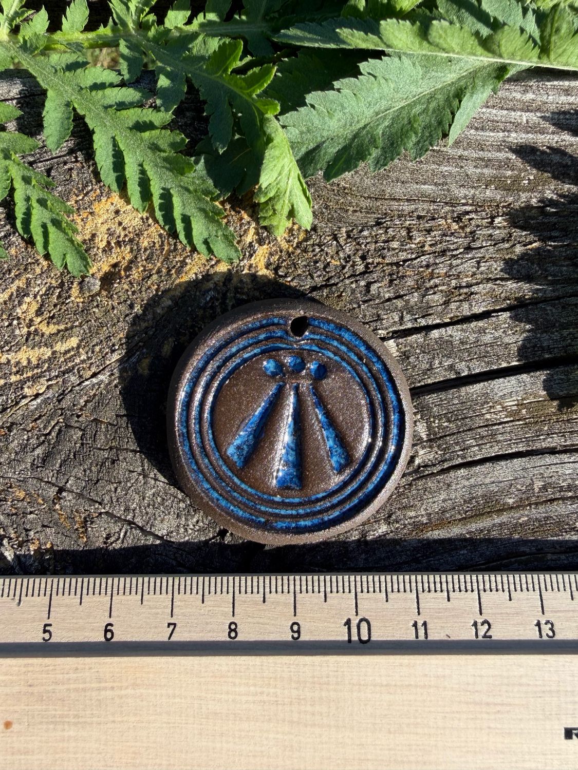 Talisman pendentif Awen réalisé à Alban hefin no62