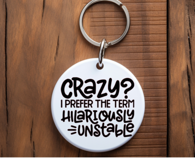 Crazy ​Key Chain double sided.