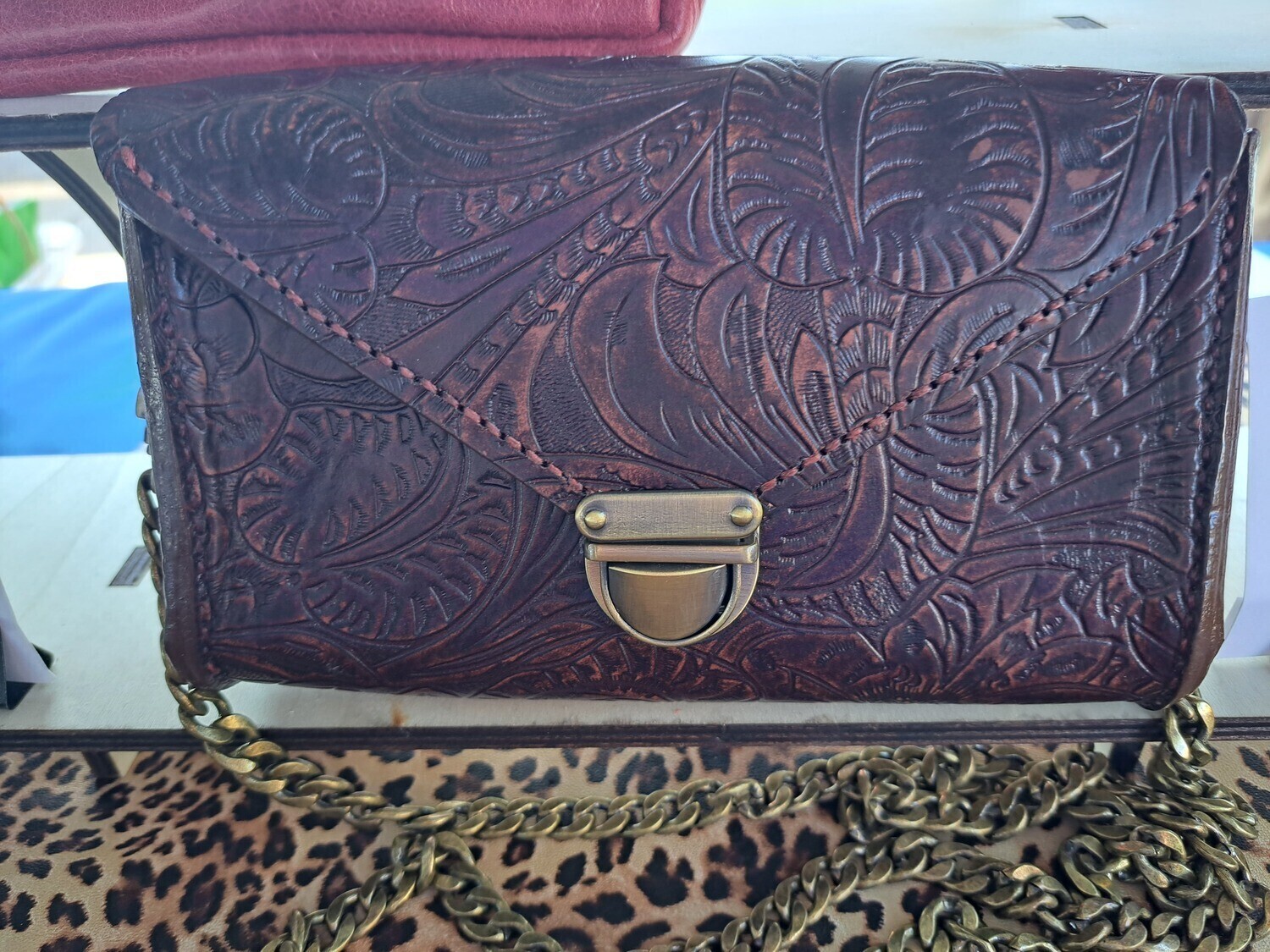 Brown Heirloom Clutch Purse