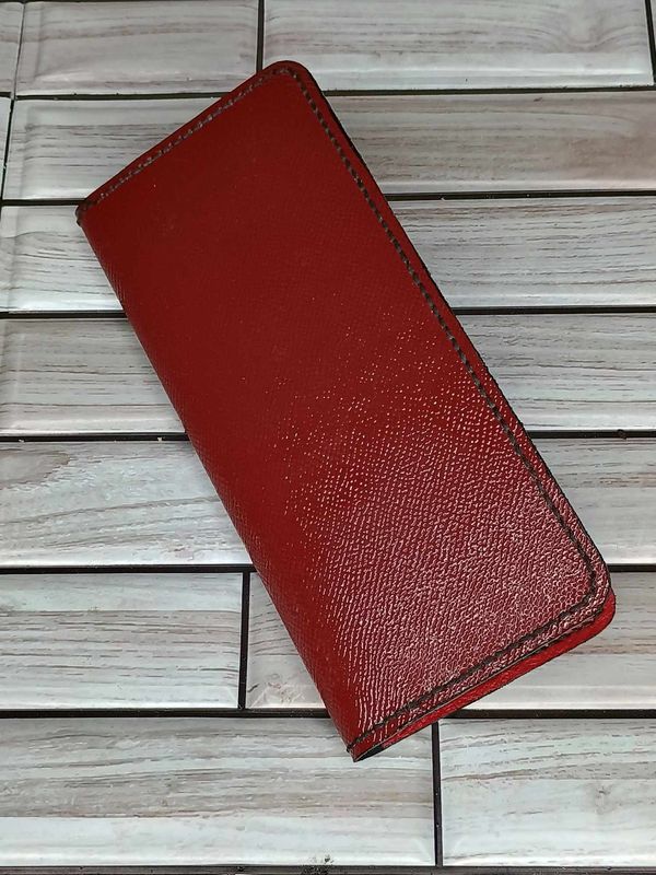 Red Saffiano Clutch