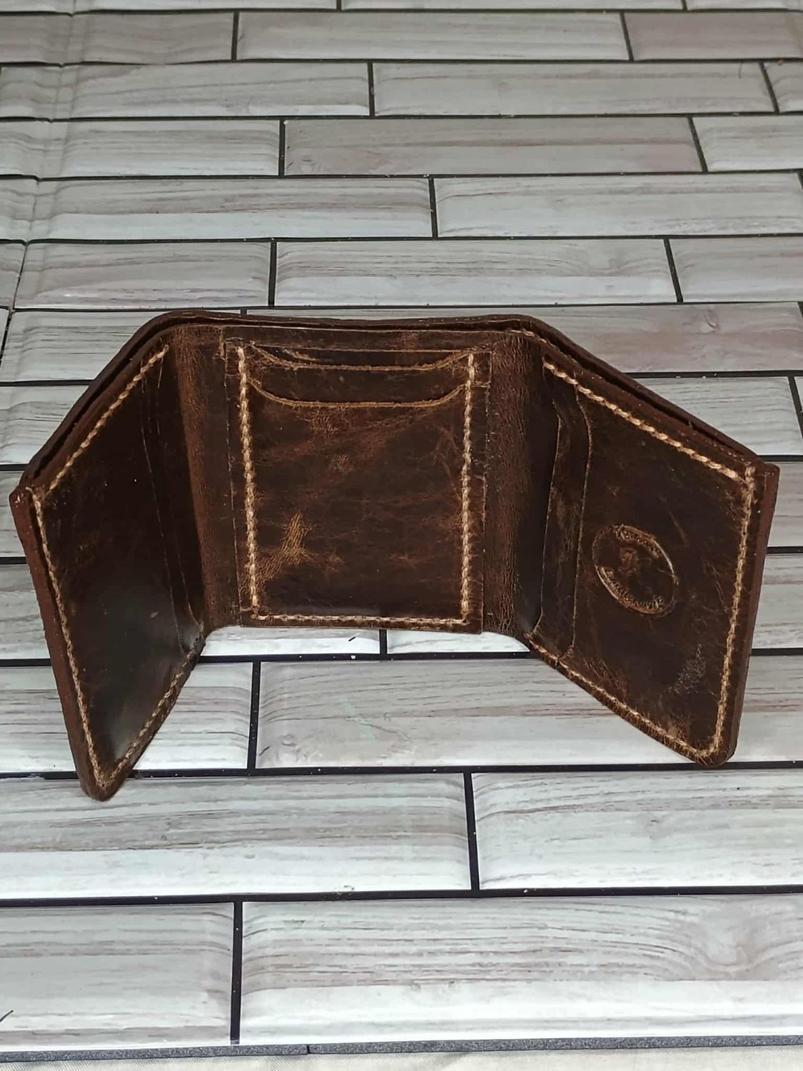 Rustic Brown Tri-fold Wallet