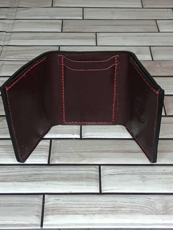 Elegant Brown Tri-fold Wallet