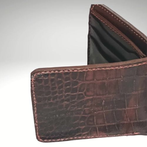Snakeskin Embossed Leather Wallet