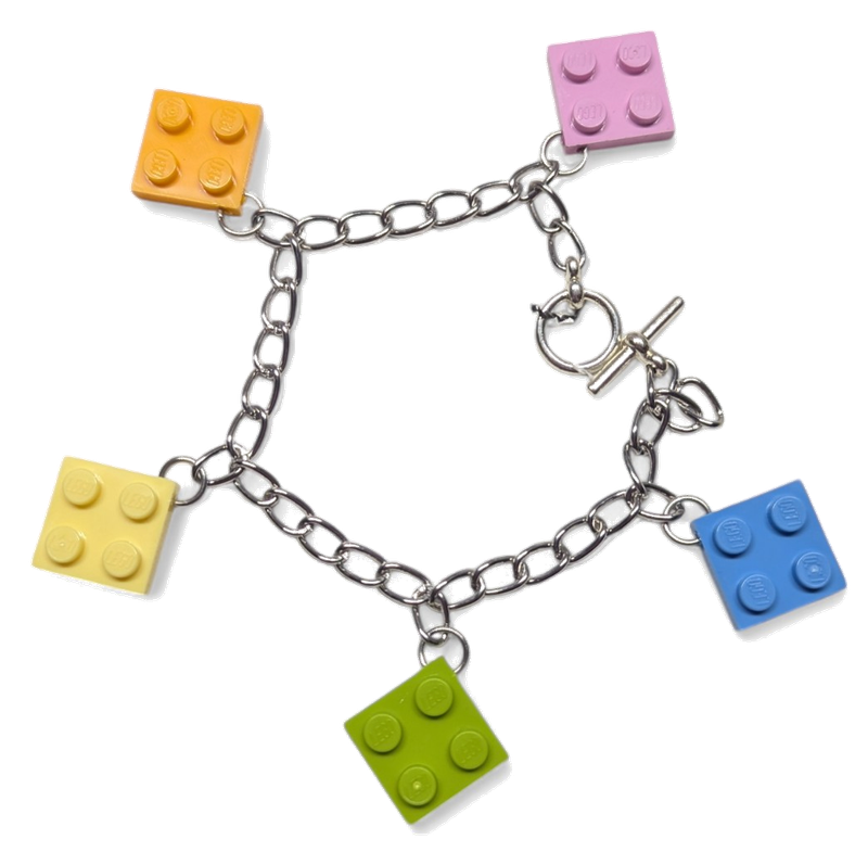 Charm Bracelet with Toggle Clasp by BrickCrafts - Custom Colors