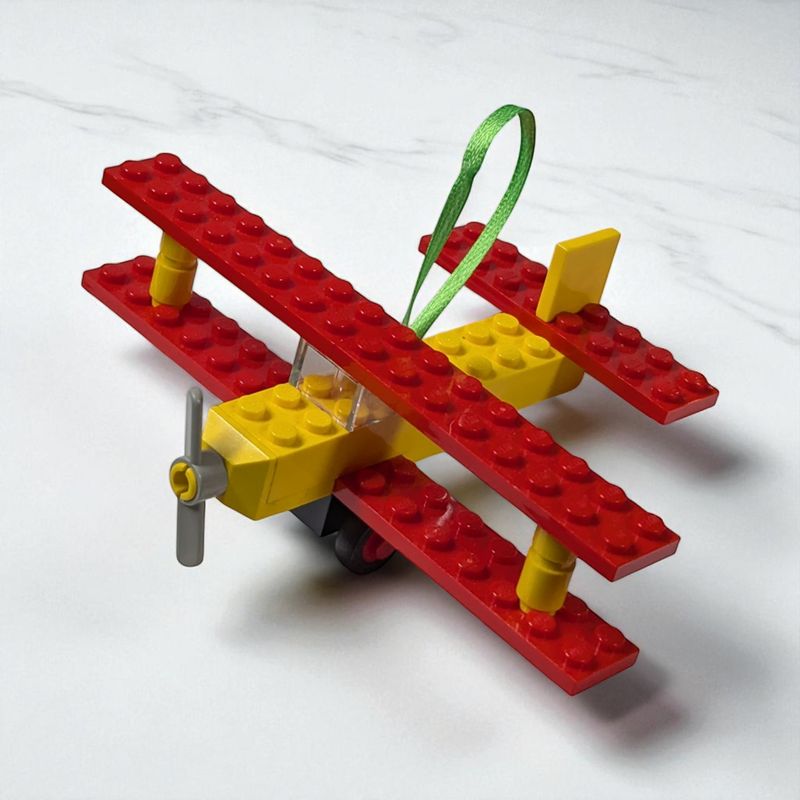 Biplane Build-Your-Own LEGO Ornament by BrickCrafts
