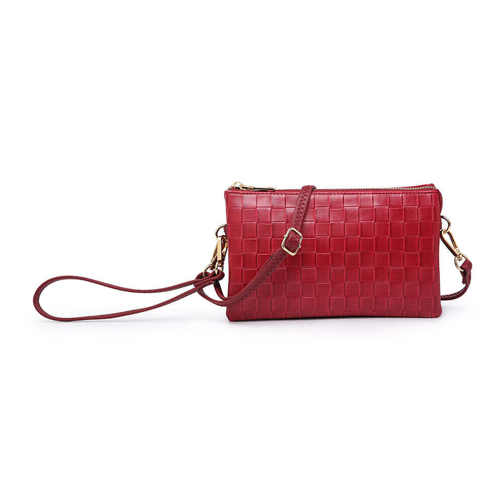 RILEY CROSSBODY - WOVEN, Color: RED