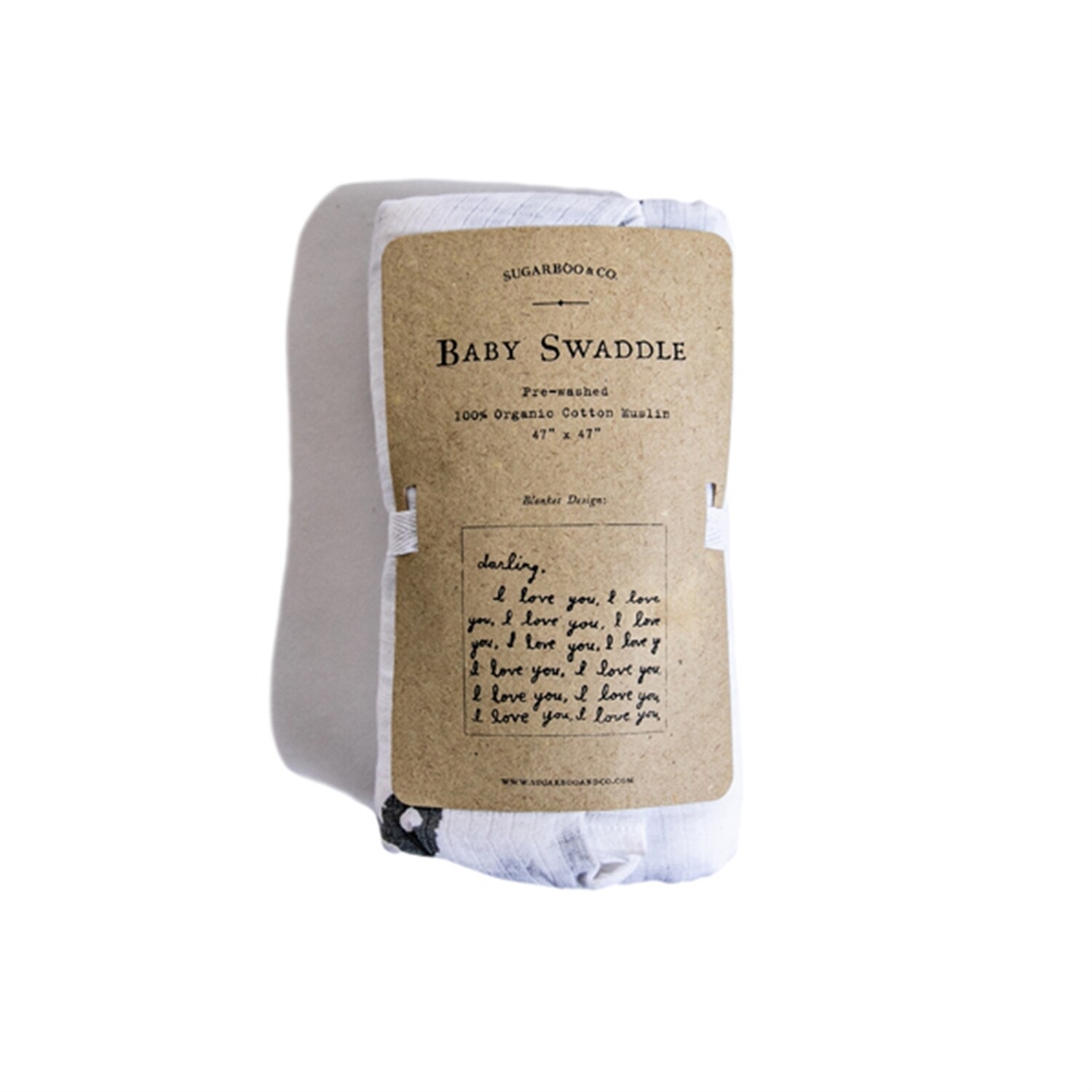 SWADDLE BLANKET , QUOTE: LETTER FOR YOU