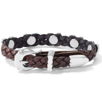 ROPED HEART BANDIT BRACELET-BROWN