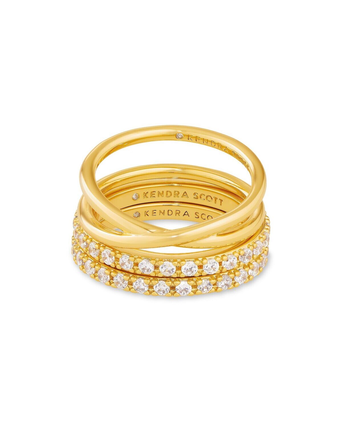 LIVY RING SET OF 3, Color: GOLD METAL 6, Size: 6