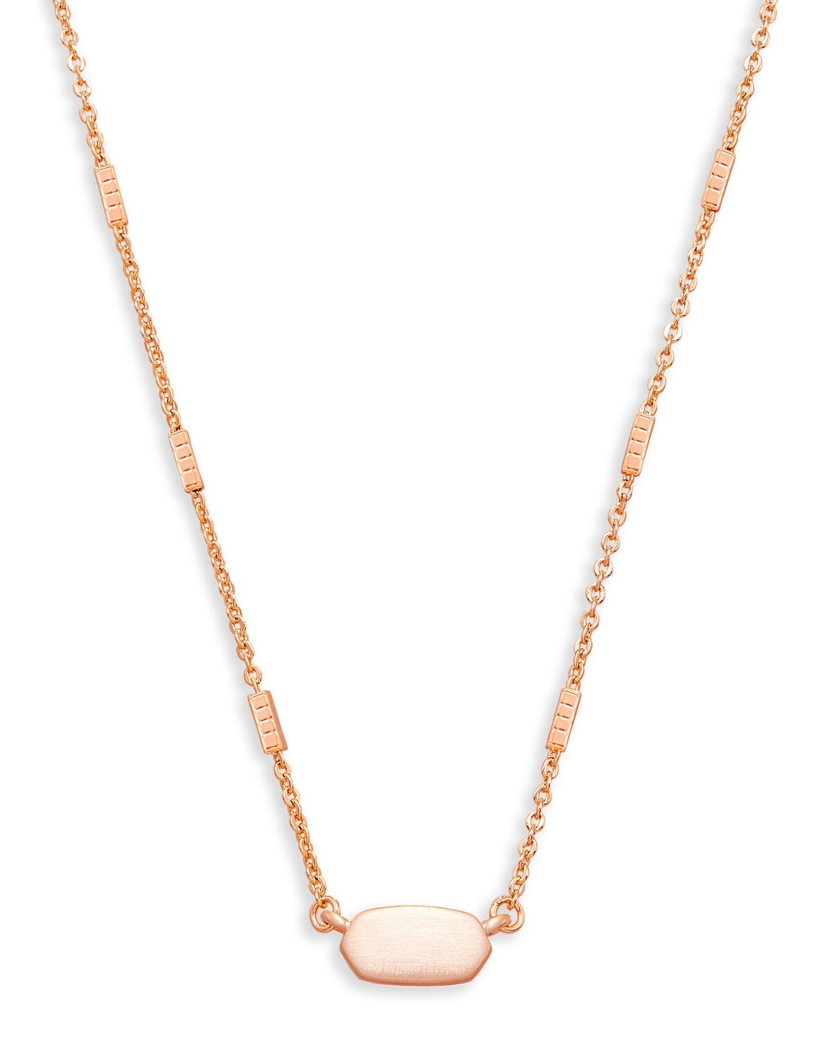 FERN NECKLACE, Color: ROSE GOLD METAL, Size: ONE SIZE