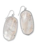 DANIELLE STATEMENT EARRINGS, Color: RHODIUM IVORY MOTHER OF PEARL, Size: ONE SIZE