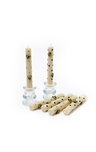 mini dinner candles - bee - set of 6, Color: core, Size: UNITS