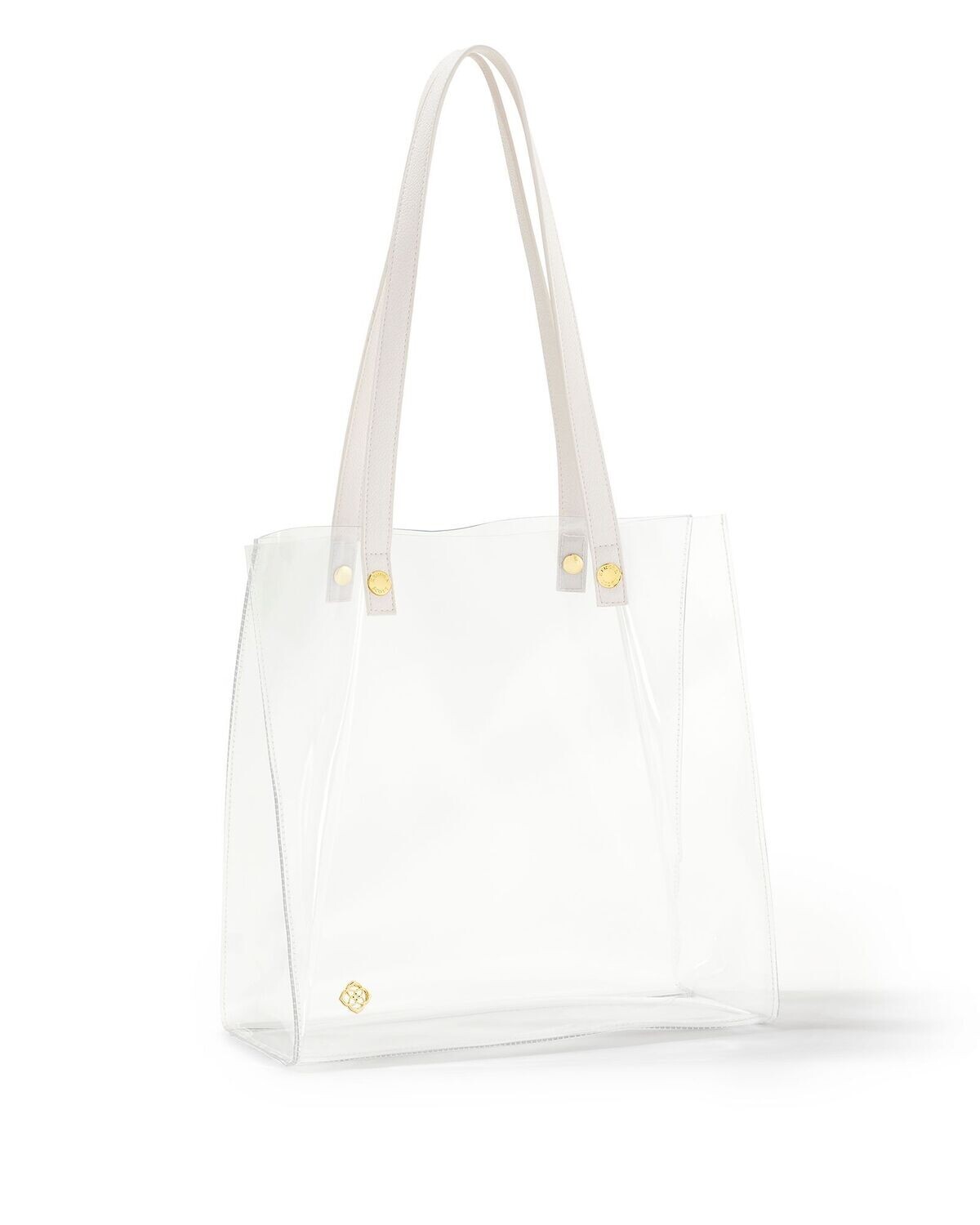 CLEAR TOTE, Color: GOLD CLEAR, Size: ONE SIZE