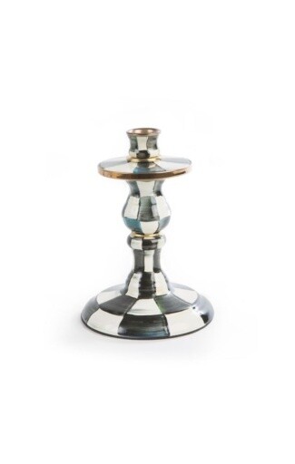 courtly check enamel candlestick - small, Color: core, Size: UNITS