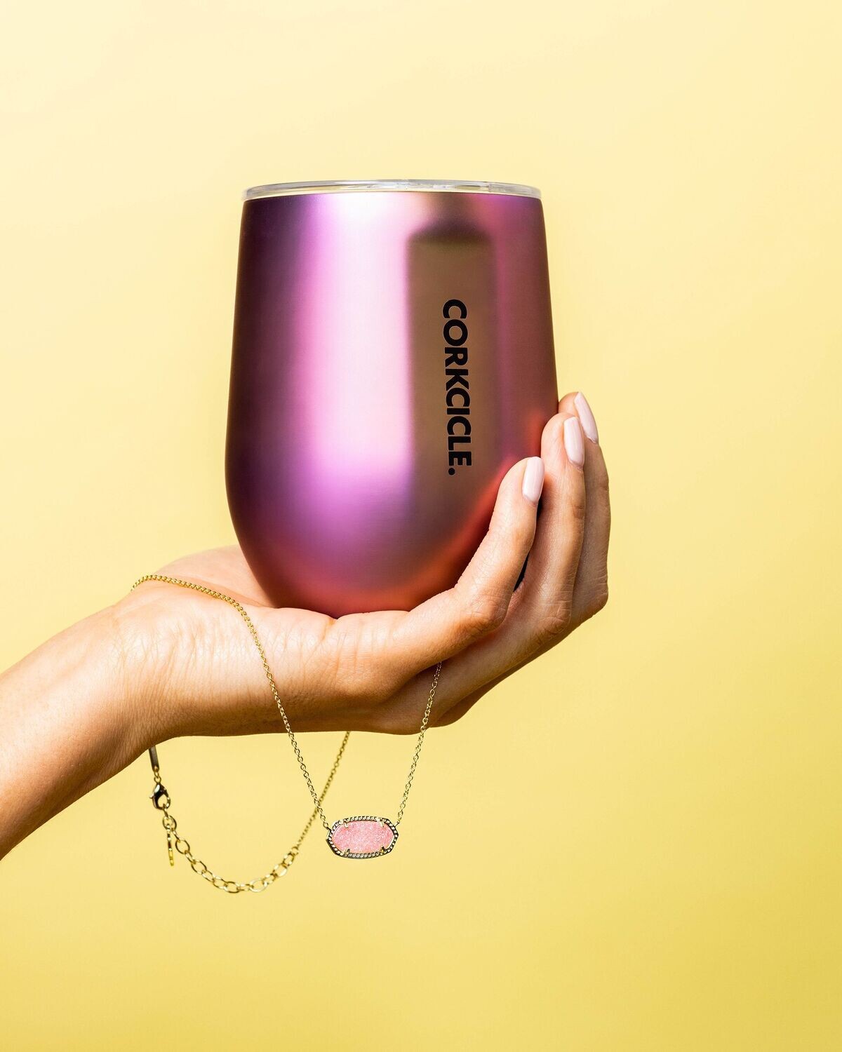 CORKCICLE ELISA GIFT SET, Color: GOLD LIGHT PINK DRUSY, Size: ONE SIZE