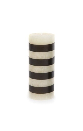 bands pillar candle - 6&quot; - black &amp; ivory, Color: core, Size: UNITS