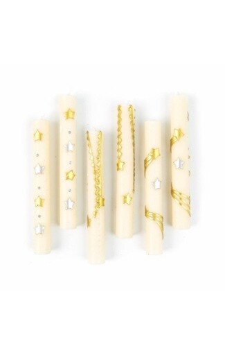mini dinner candles - stars - set of 6, Color: core, Size: UNITS