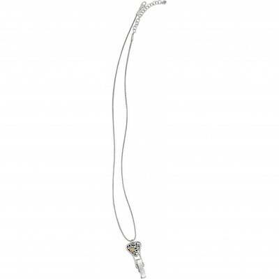 Floating Heart Badge Clip Necklace