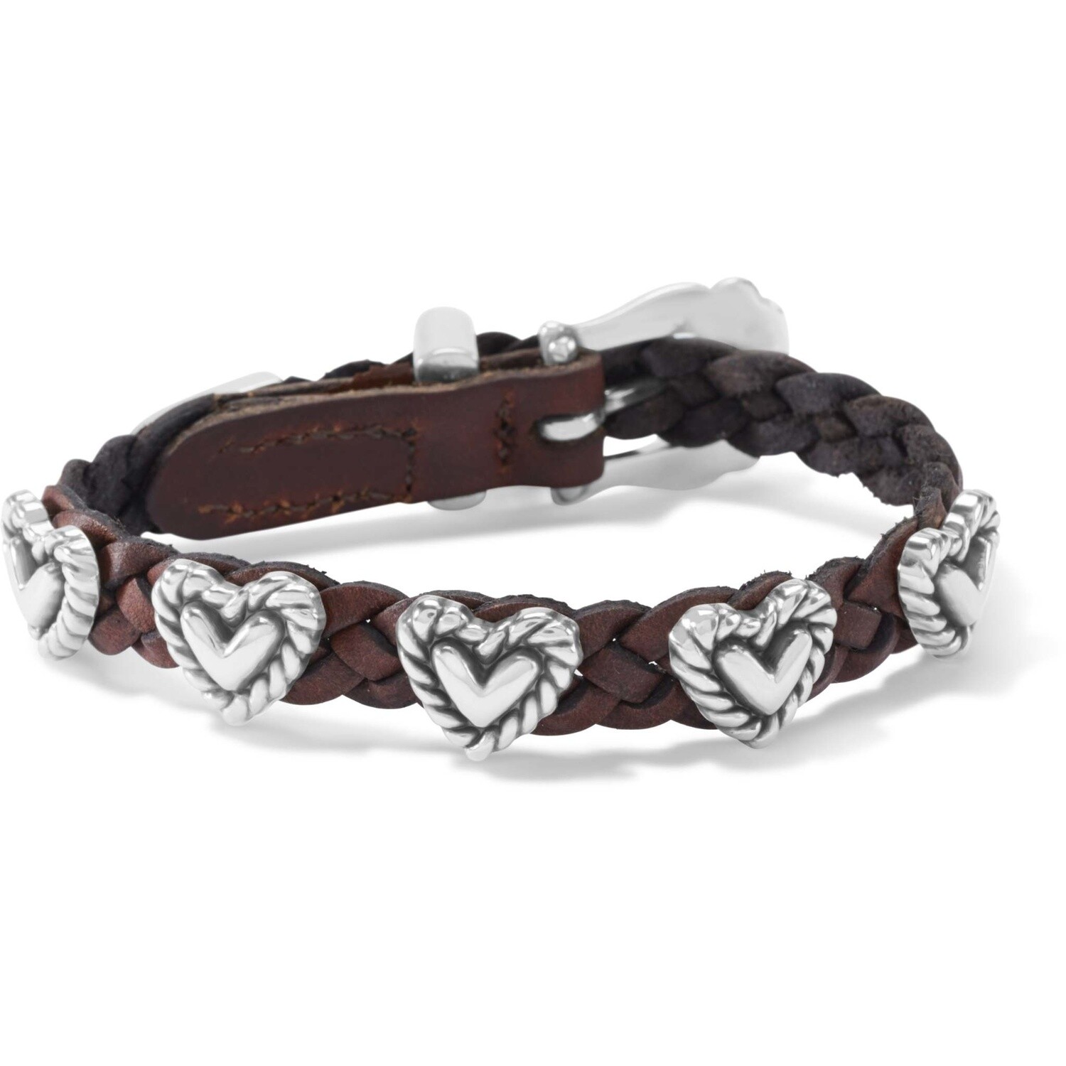 ROPED HEART BANDIT BRACELET-BROWN