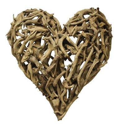 LARGE DRIFTWOOD HEART