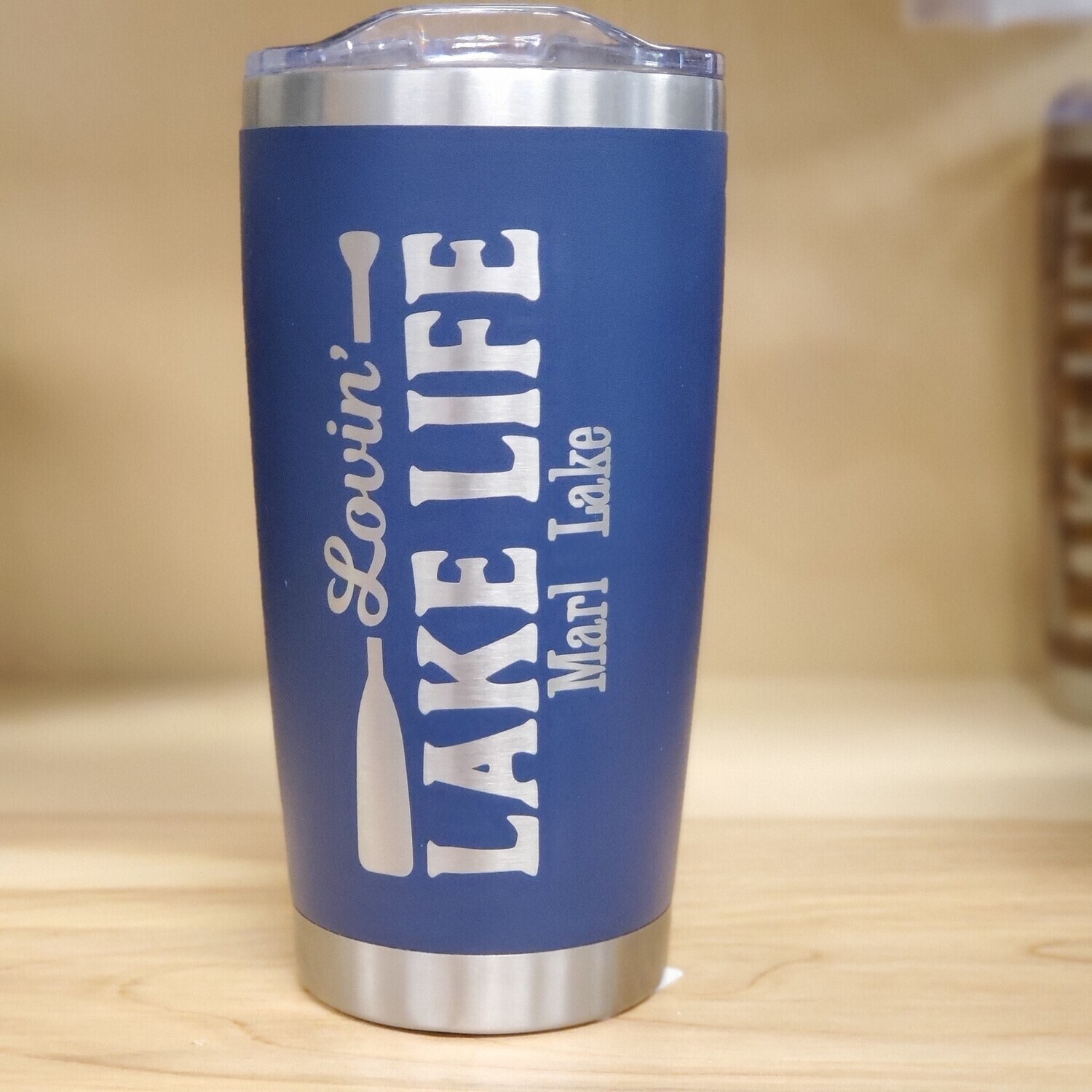 LOVIN&#39; LAKE LIFE NAVY TUMBLER
