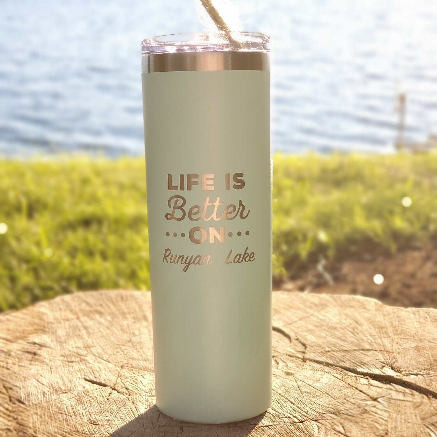LIFE IS BETTER SKINNY SEAFOAM