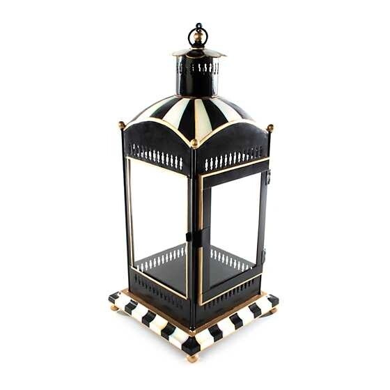 COURTLEY STRIPE CANDLE LANTERN