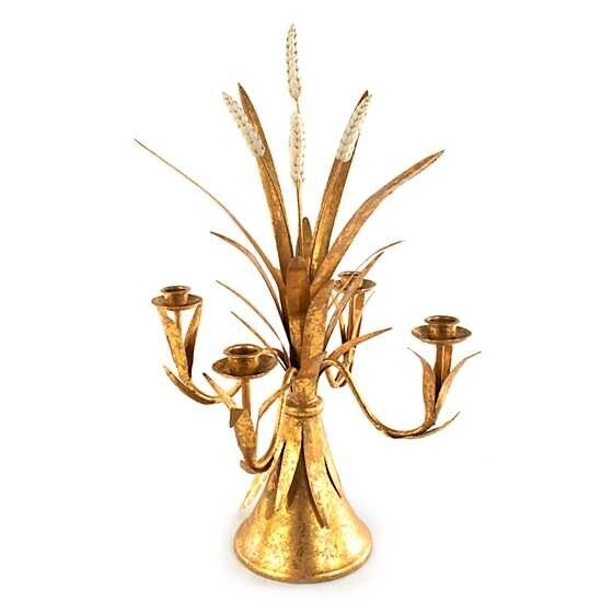 GOLDEN WHEAT CANDELABRA
