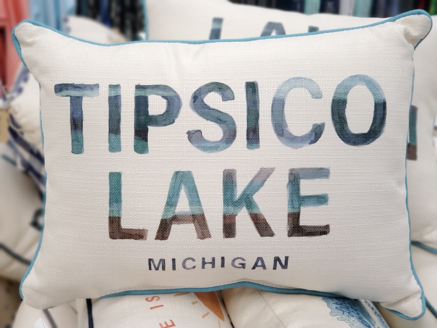 WATERCOLOR PILLOW (MULTIPLE LAKES)