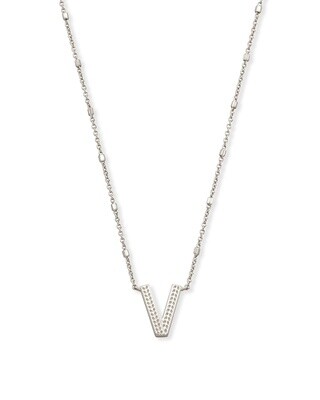LETTER V PENDANT NECKLACE