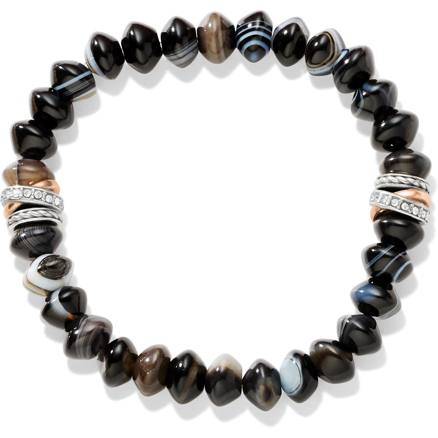 NEPTUNES RINGS BLK AGATE