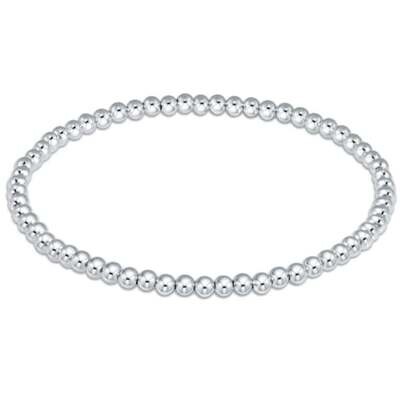 CLASSIC SILVER 3MM BEAD BRACELET