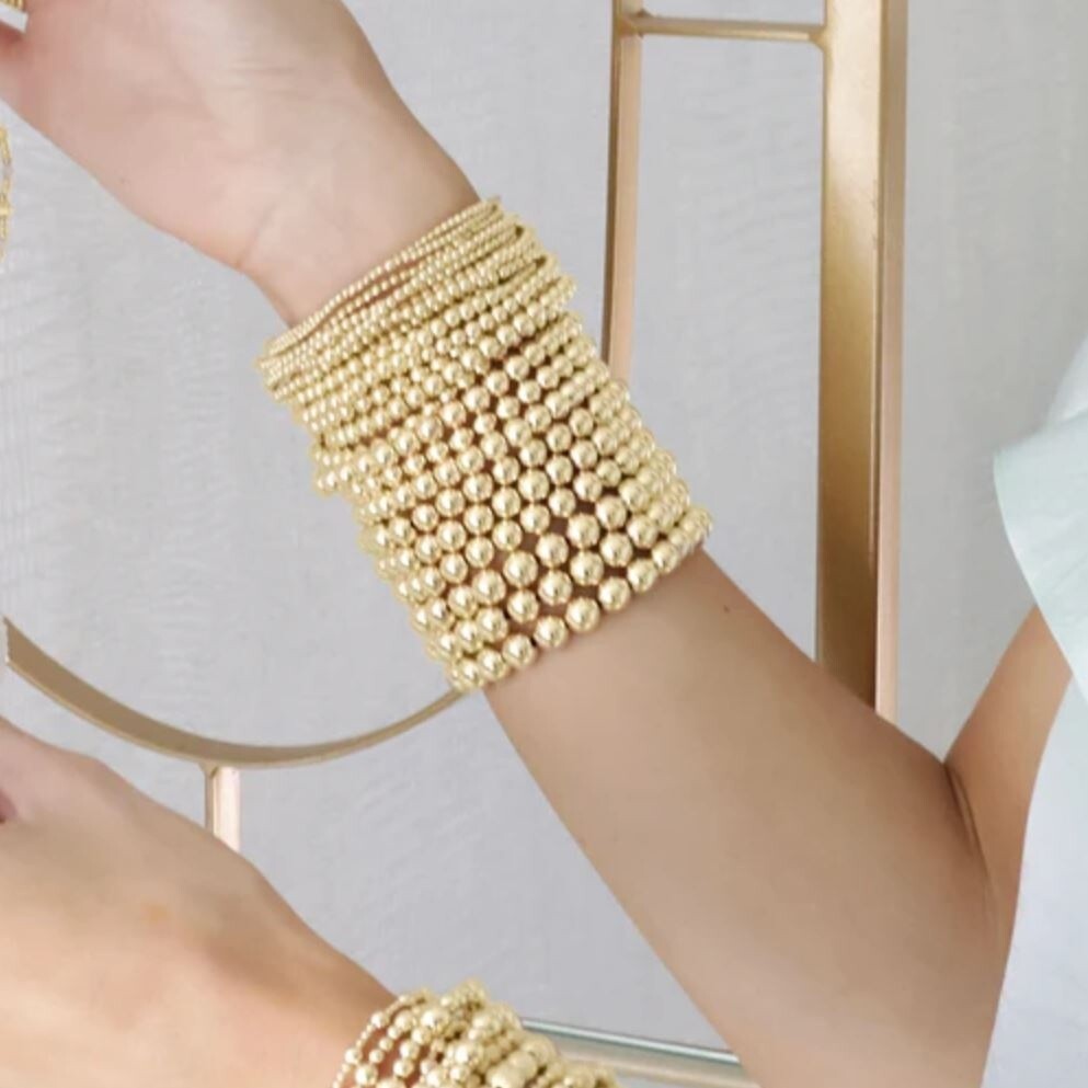 CLASSIC GOLD 2MM BEAD BRACELET