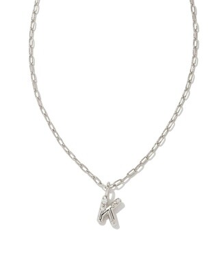 CRYSTAL LETTER K SHORT PENDANT NECKLACE