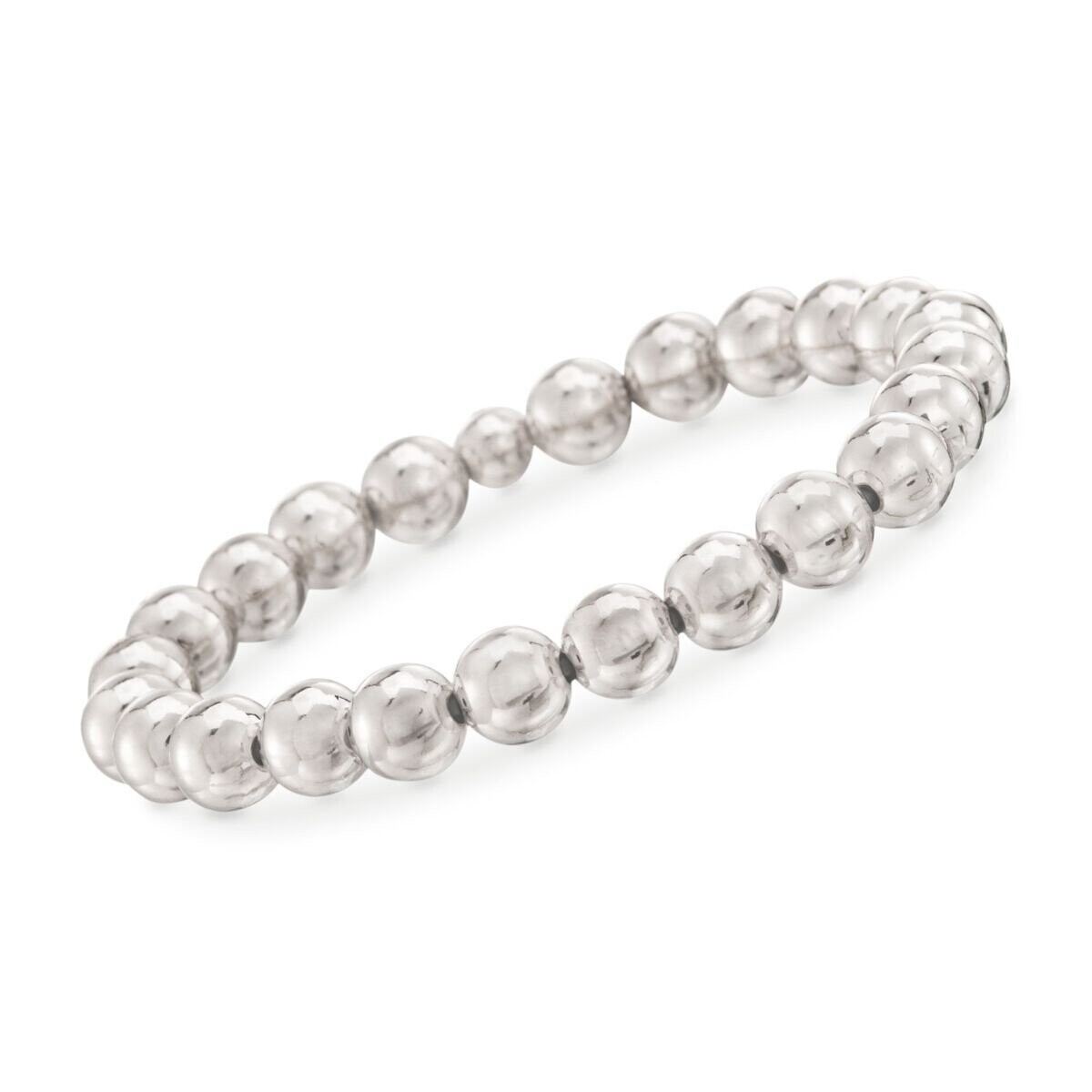 CLASSIC SILVER 8MM BEAD BRACELET